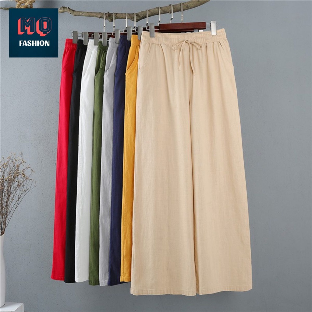 MQ Fashion - Quần đũi ống rộng dáng dài, cạp thun co giãn, chất đũi xước, siêu mát, siêu thoáng - Hottrend 2021 | BigBuy360 - bigbuy360.vn