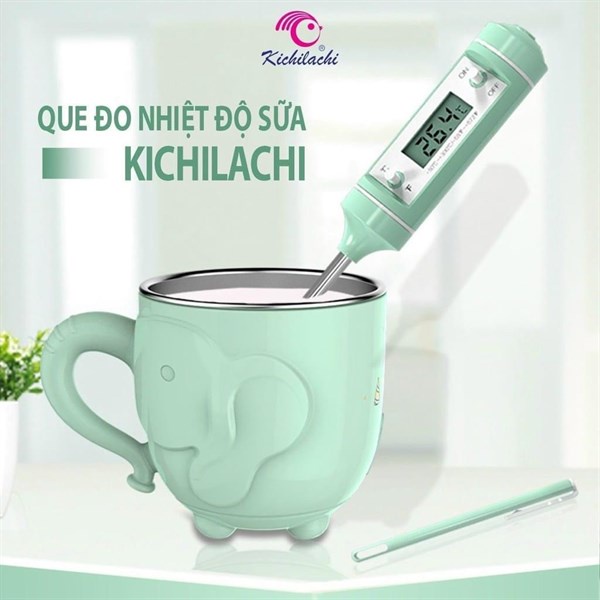 Que đo Kichi - nhiệt kế đo sữa, nước, chất lỏng an toàn cho bé và gia đình