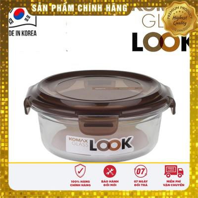 Hộp thủy tinh chịu lực cao cấp tròn Hàn Quốc KOMAX GLASS LOOK 560ml