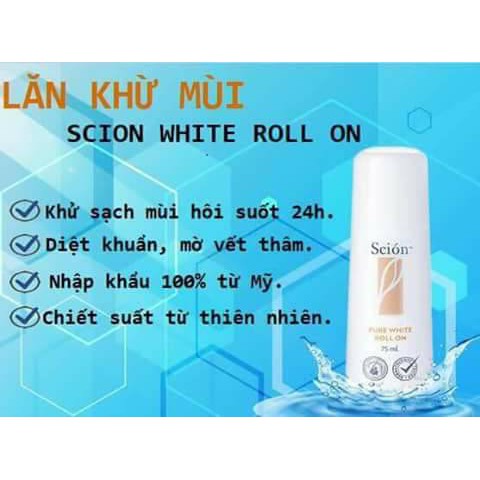 [CHÍNH HÃNG] - Lăn Khử Mùi, Trắng Da Scion Pure White Roll On Của Mỹ | BigBuy360 - bigbuy360.vn