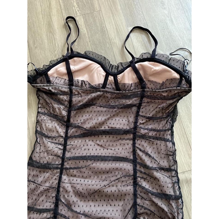 Bodysuit ren xuất khẩu Lily White co giãn