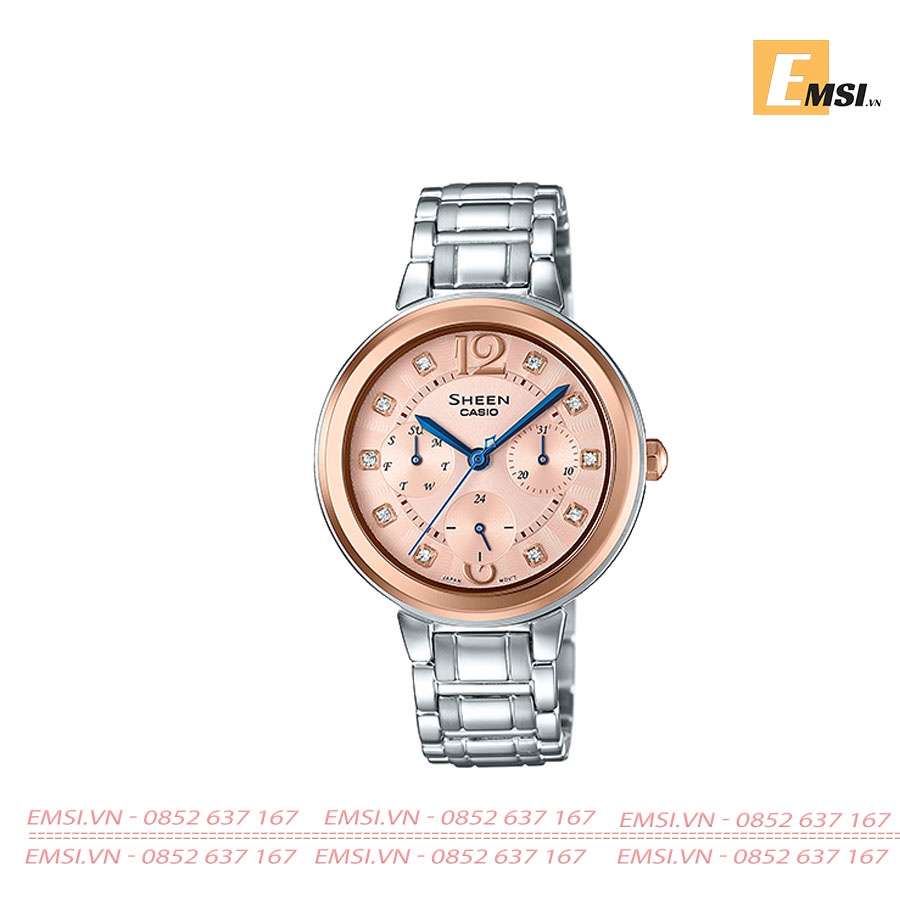 Casio Sheen SHE-3048SG-7A - Đồng Hồ Nữ - Pin/Quartz - Kính Khoáng - Size Mặt 34mm EMSI.VN