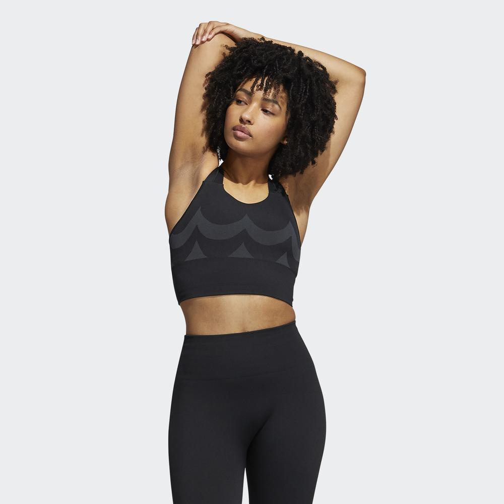 Áo Ngực Thể Thao adidas TRAINING Nữ Marimekko Aeroknit Long-Line Bra Màu xám GU9524