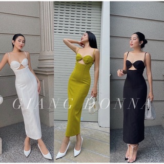 𝑁𝑒𝑤 𝑂𝑢𝑡𝑓𝑖𝑡 🌟🌟 Đầm 2 Dây Xẻ Bo Lưng Tôn Dáng Gợi Cảm