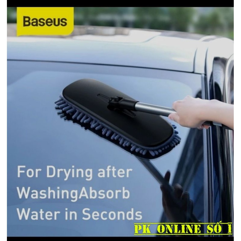 Chổi lau rửa, vệ sinh chuyên dụng cho xe ô tô Baseus Handy Soft Flat Mop_LV831-BK- New 100%