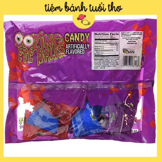 [BỊCH LỚN 250gr] Kẹo Dẻo Masrshmallow Con Mắt Nhân Trái Cây RUBY &amp; BEN