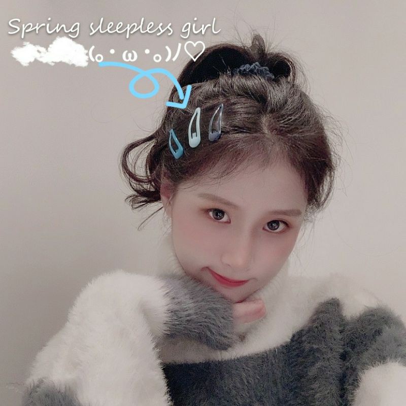 SET 10 CÁI KHÁC MÀU | KẸP TÓC BẤM HÌNH GIỌT NƯỚC PHỦ BÓNG MÀU TRƠN | VIDEO THẬT | SHOP BEECOW