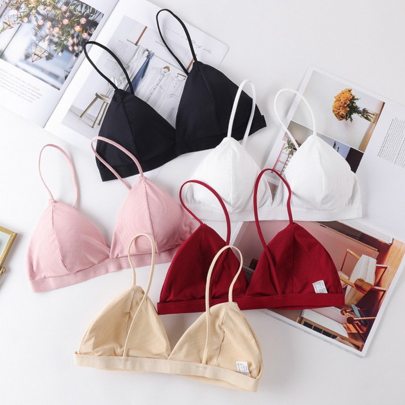 Áo ngực dây bản mỏng không gọng hở lưng thời trang Pháp quyến rũ