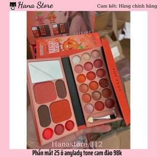 Hm96 Phấn mắt má son 25 ô anylady tone cam đào