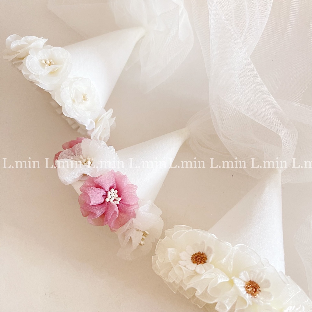 Nón angel mini flower made by l.min