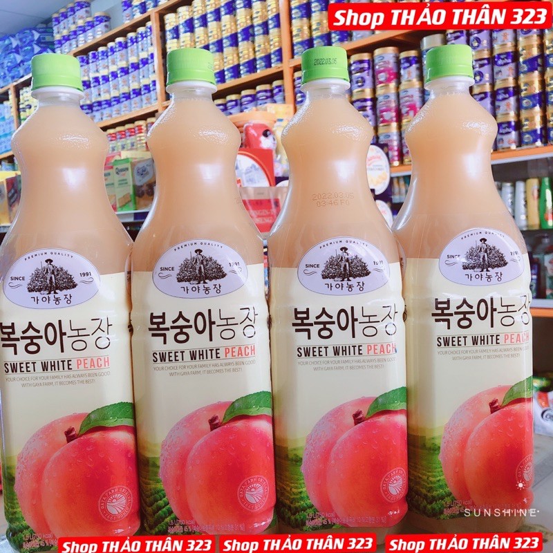 Nước Ép Đào Hàn Quốc Gaya Farm Chai 1.5Lít