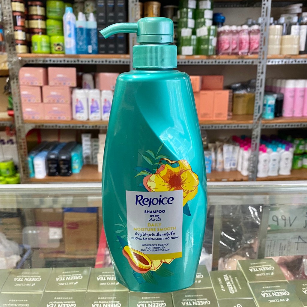 Dầu gội Dưỡng Ẩm, Ngăn Ngừa Gàu Rejoice 600ml Hương hoa từ Thái Lan - Phiên bản 2021