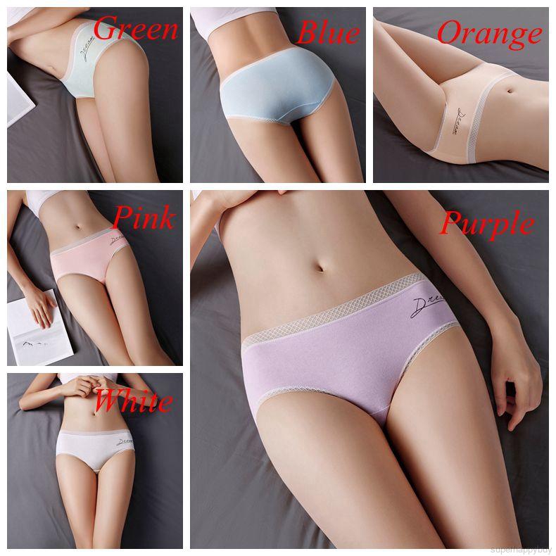 Quần lót cotton phối ren giấu đường may gợi cảm dành cho nữ