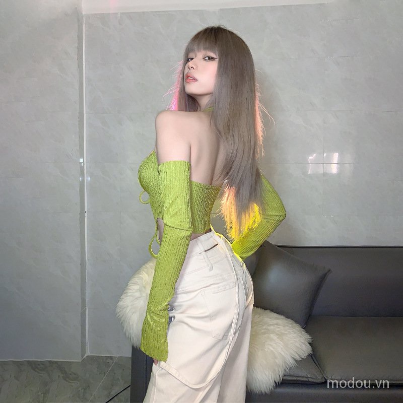 Áo Tank Top tay lỡ màu trơn thiết kế quyến rũ cho phái nữ