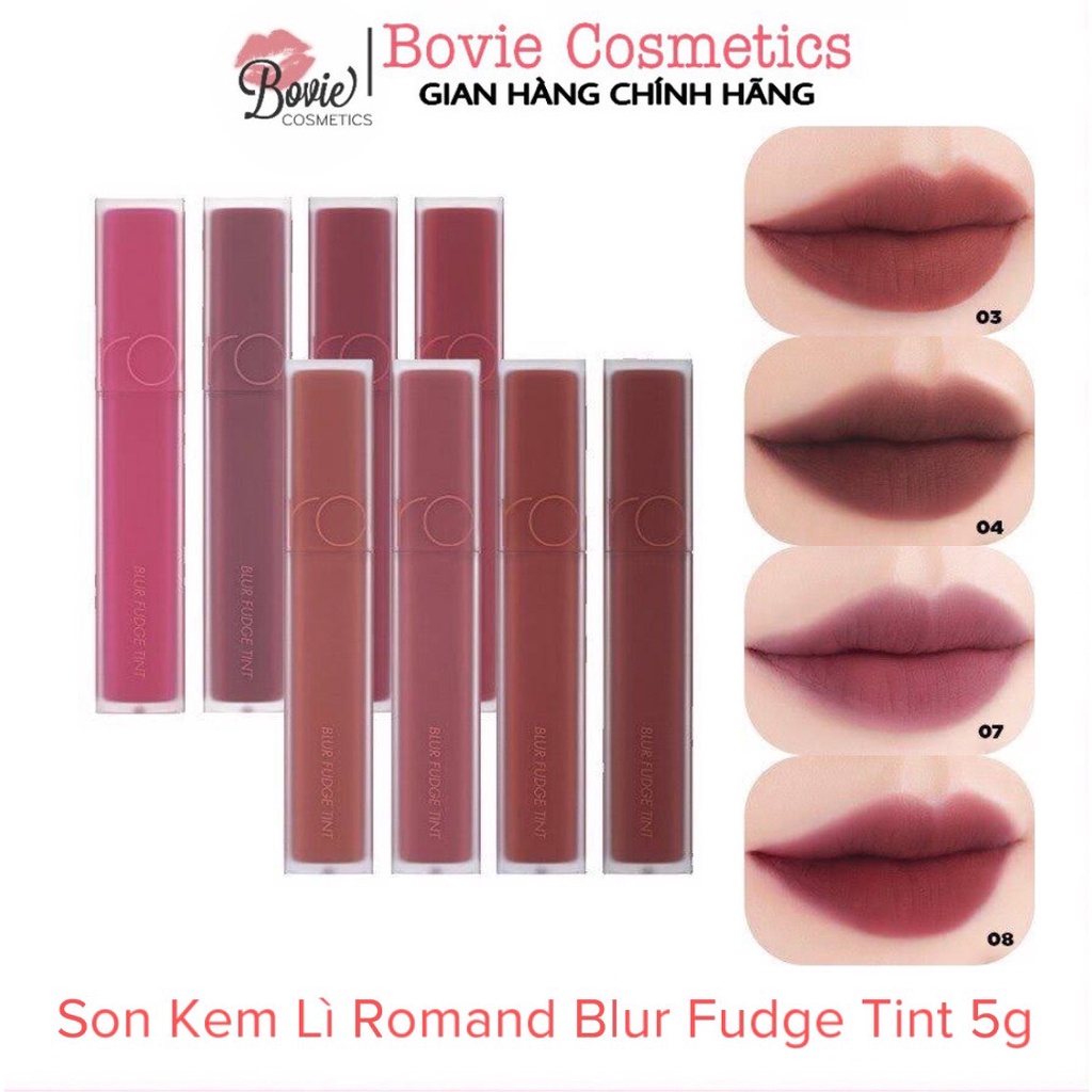 Son Kem Lì Mịn Môi Romand Blur Fudge Tint 5g