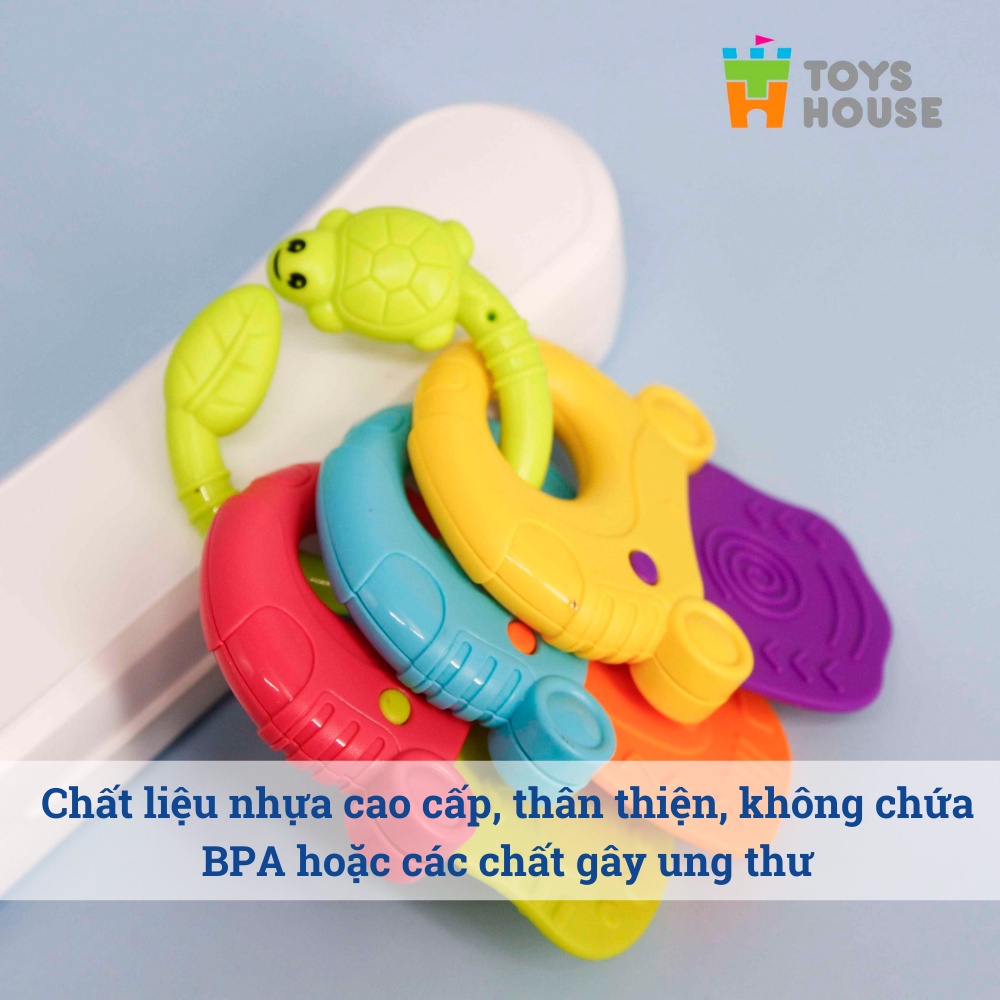 Combo túi 7 món đồ chơi xúc xắc lục lạc an toàn cho bé Toys House 77627