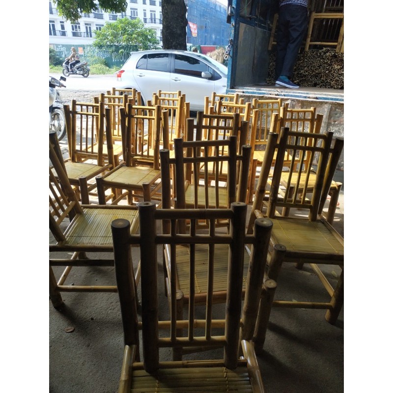 Bộ bàn ăn tre trúc