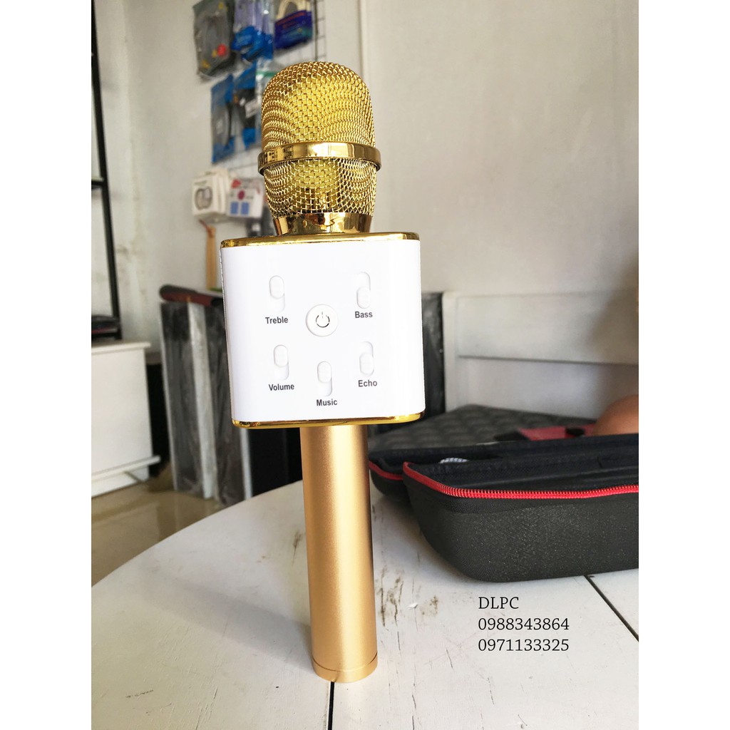 Micro kèm loa Micgeek Q7 blutooth (Vàng)