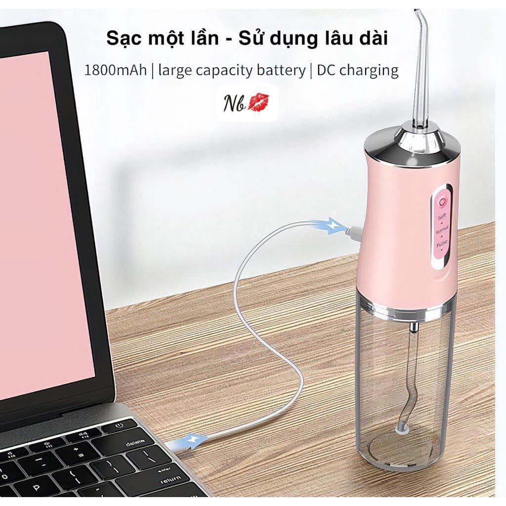 Tăm Nước Cầm Tay-Tăm Nước Vệ Sinh Răng Oral Irrigator - Công Nghệ Châu Âu