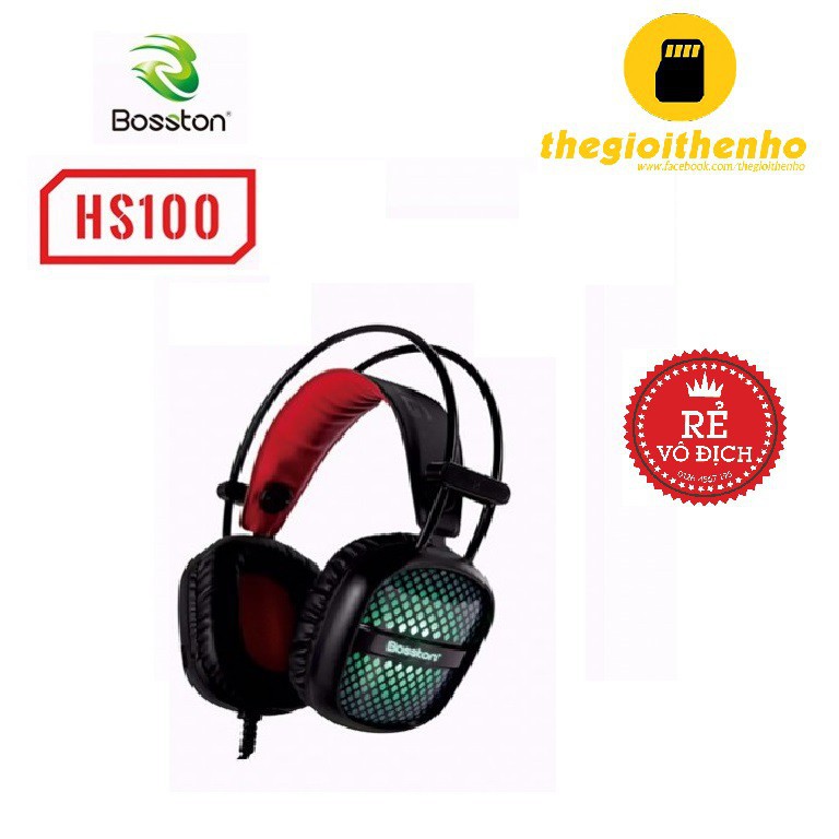 HEADPHONE BOSSTON HS100 LED- SIÊU TRÂU - HÀNG CHÍNH HÃNG