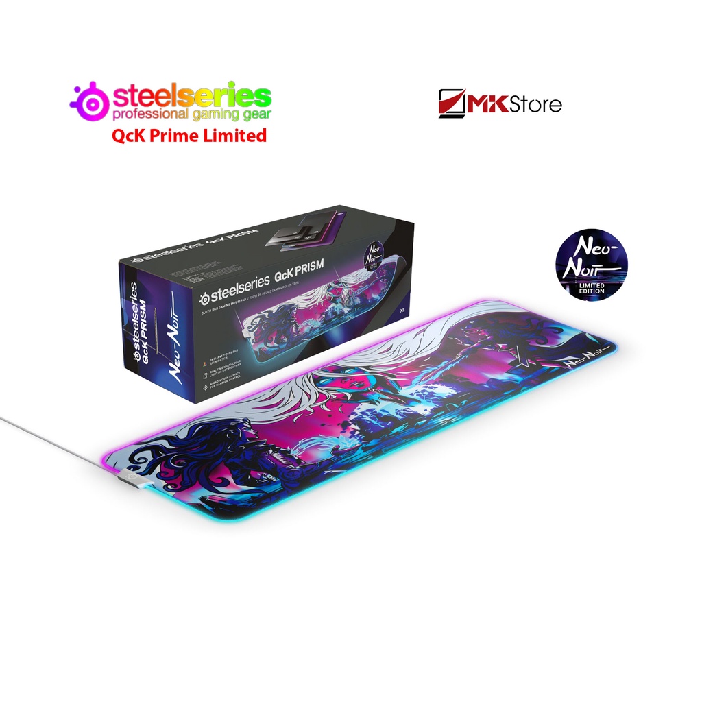 Bàn di chuột chơi game Steelseries QcK PRISM Neo Noir Limited XL 900mm x 300mm x 4mm