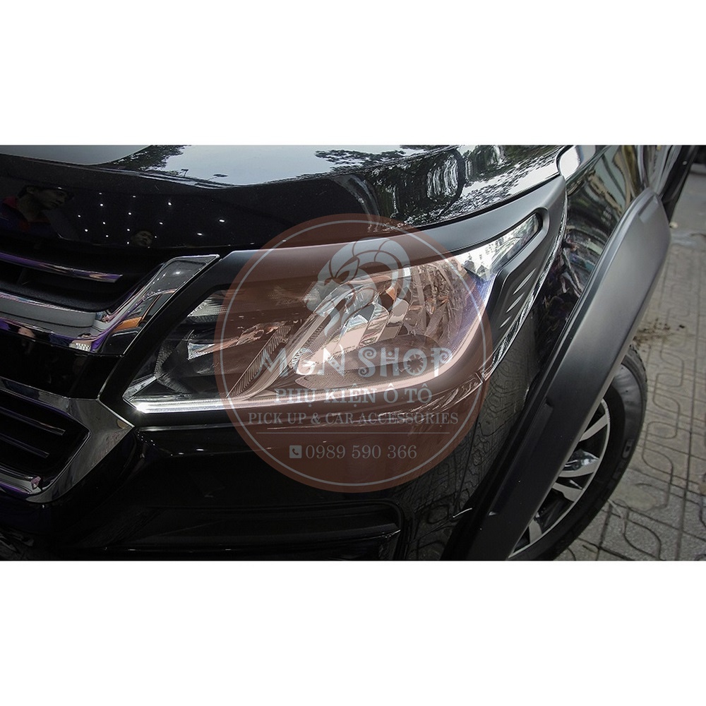 [Ốp đèn pha] [Chevrolet Colorado 2017 - 2021] [màu đen / màu bạc]