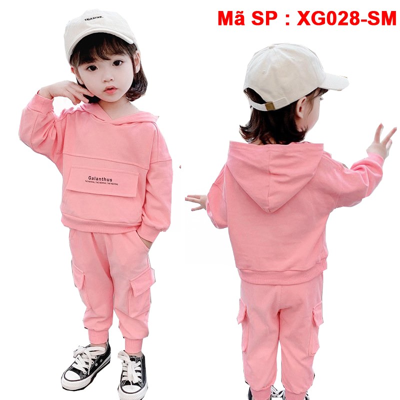Sale bộ dài tay cho bé yêu. Bộ quần áo trẻ em thu đông cho bé mặc giữ ấm nhẹ có túi xinh xắn XG028
