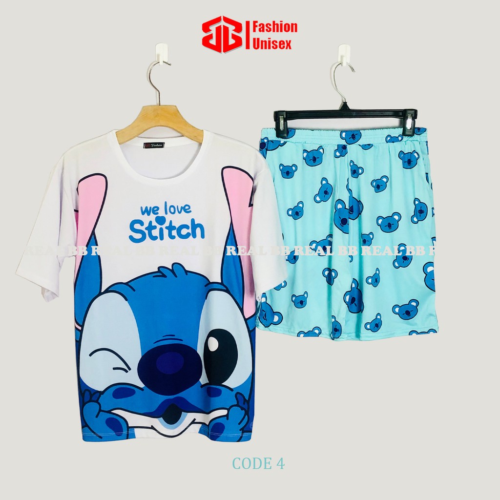 Đồ Bộ Ngủ Quần Thun Lửng Nữ Mặc ở Nhà Cute Dễ Thương [Code 1] From Rộng Unisex, Từ 45-65Kg - BB REAL