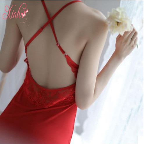 Đầm Ngủ, Váy Ngủ Ren MS1710 Quai Lưng Chéo Sexy | BigBuy360 - bigbuy360.vn