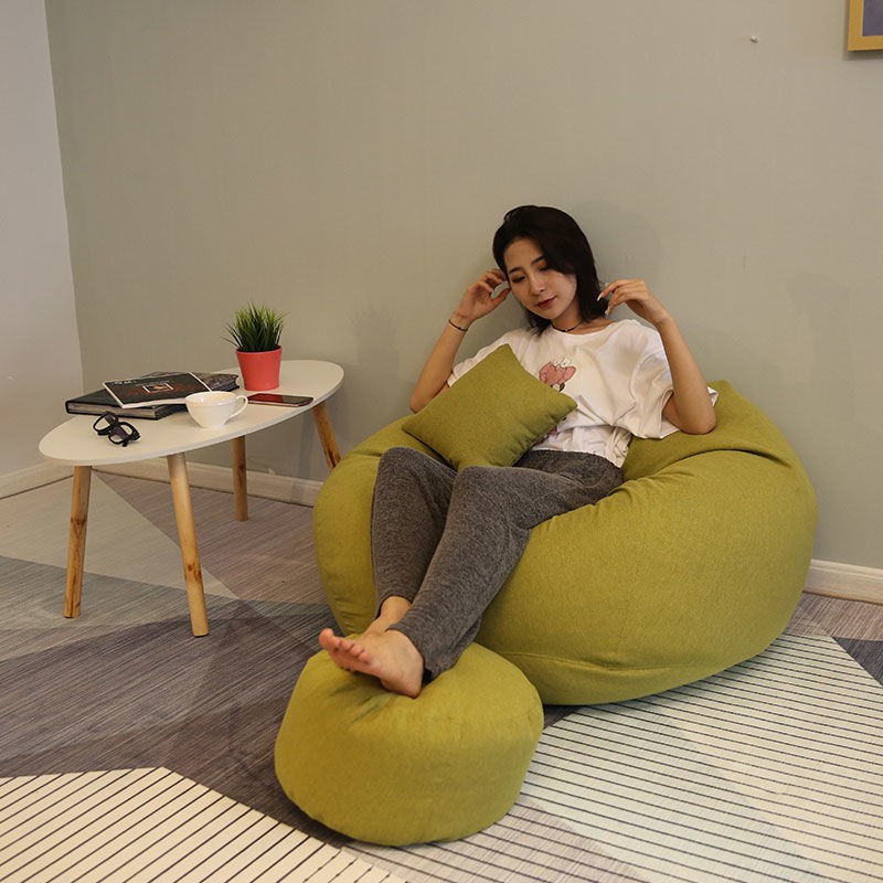 ghế đẩughế sofa lười tatami Căn hộ đơn nhỏ bean bag lưới sáng tạo phòng ngủ màu đỏ ban công thư giãn