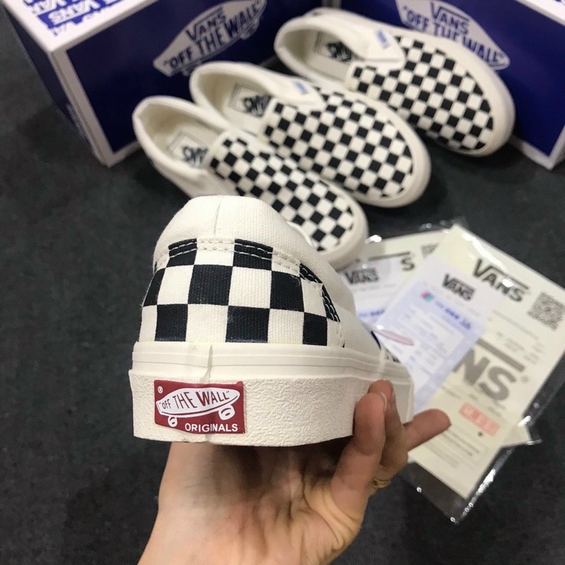 |sneaker_4m| Giày Vans checkerboard (full box+giấy gói)