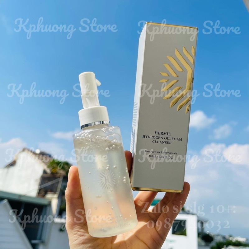 Sữa rửa mặt tẩy trang HERMIE HYDROGEN OIL FOAM CLEANSER 120ml ( Hàn Quốc)