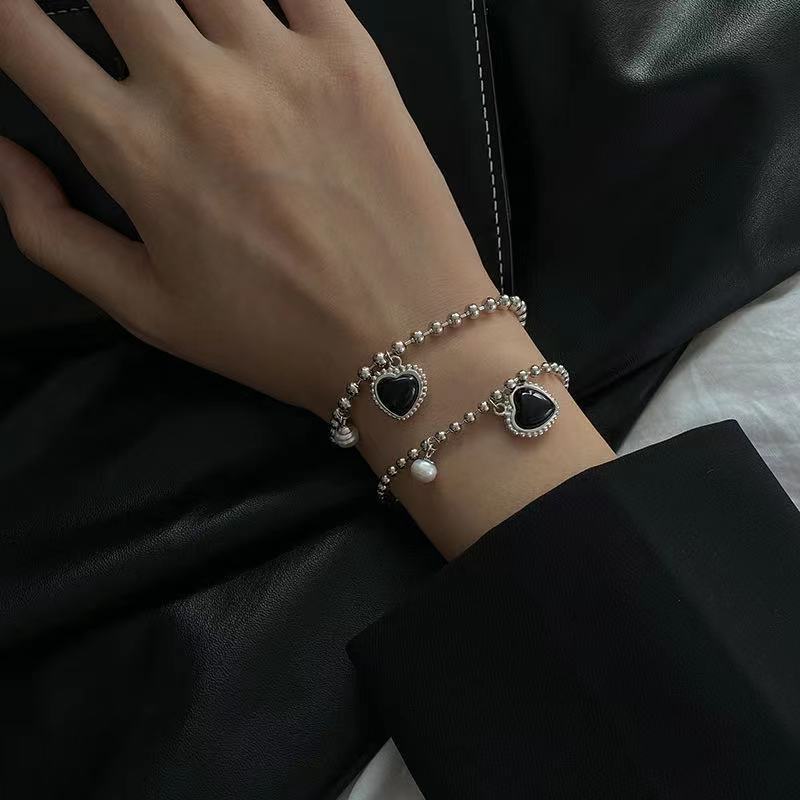 Vòng tay/ vòng cổ/ nhẫn ngọc trai đen nhân tạo sang trọng cho nữ (có bán lẻ)
