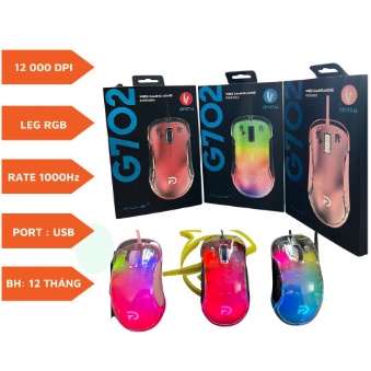 Chuột Gaming G702 CRYSTAL Led RGB 4 nút lập trình 12000 DPI bảo hành 12 tháng - CBF Tony