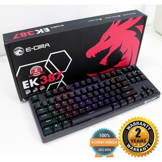Bàn Phím Cơ E-DRA Ek387 Black (Cam kết chính hãng - Bảo hành 24 tháng)