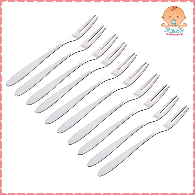 Dĩa Ăn Hoa Quả Trái Cây, Nĩa Ăn Bánh Gato Inox Gia Đình