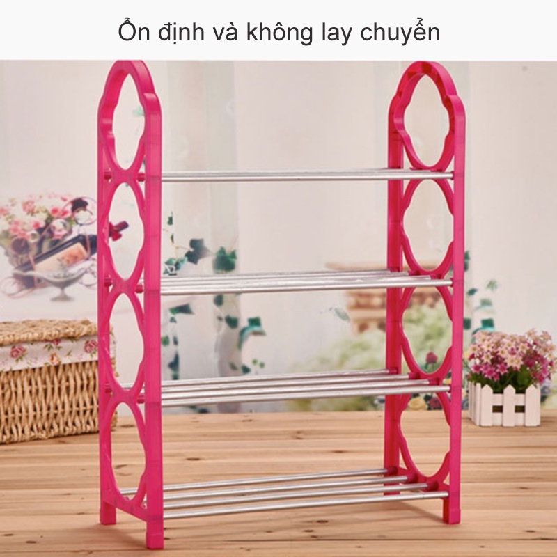 Giá để giày 4 tầng, giá để giày, giá để giày, giá để giày tại nhà, đựng đồ đơn giản (màu ngẫu nhiên) GM-JYXJ001
