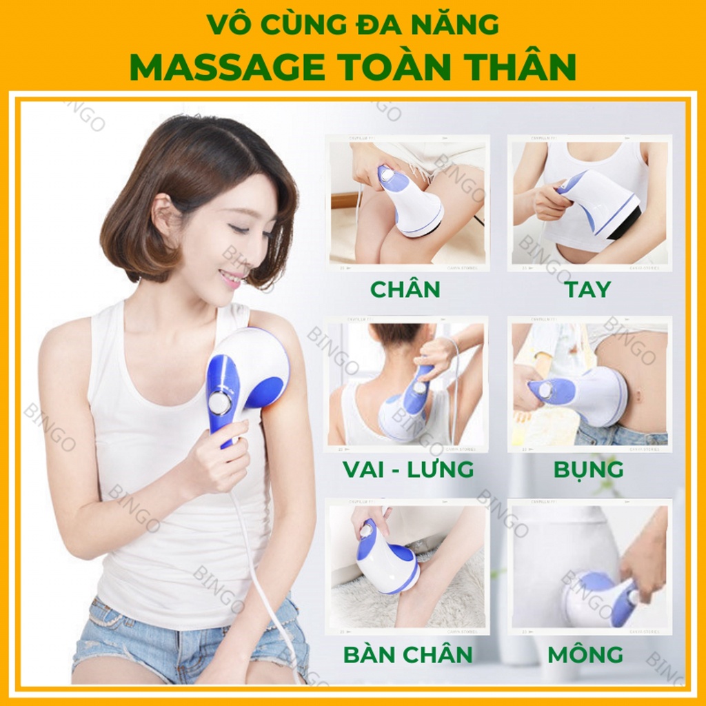 Máy massage cầm tay  Máy massage toàn thân Relax matxa bụng, lưng, cổ, tay, chân, vai - Đánh tan mỡ bụng