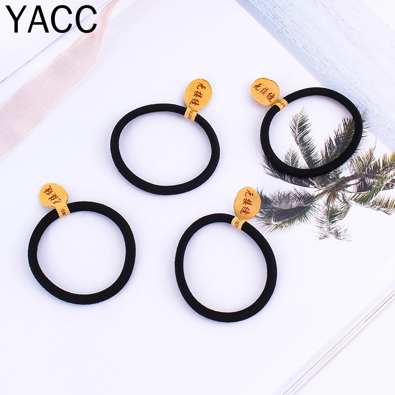 Dây Buộc Tóc Co Giãn Màu Đen Phong Cách Hàn Quốc