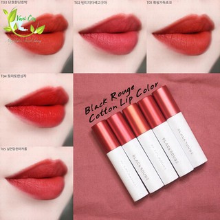 [SON LỲ] Son Kem Lì Black Rouge Cotton Lip Color