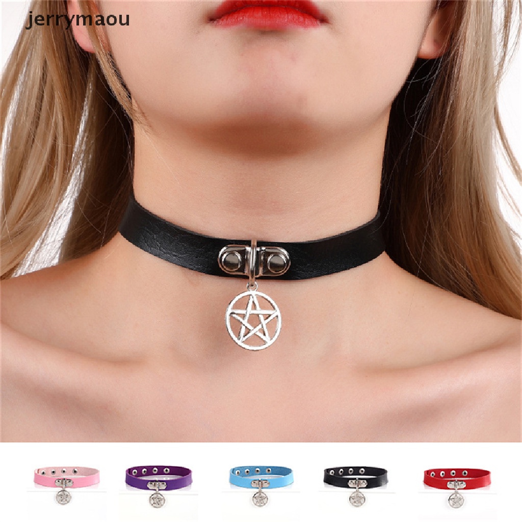 Vòng Cổ Choker Hóa Trang Ngôi Sao Năm Cánh Phong Cách Gothic Punk