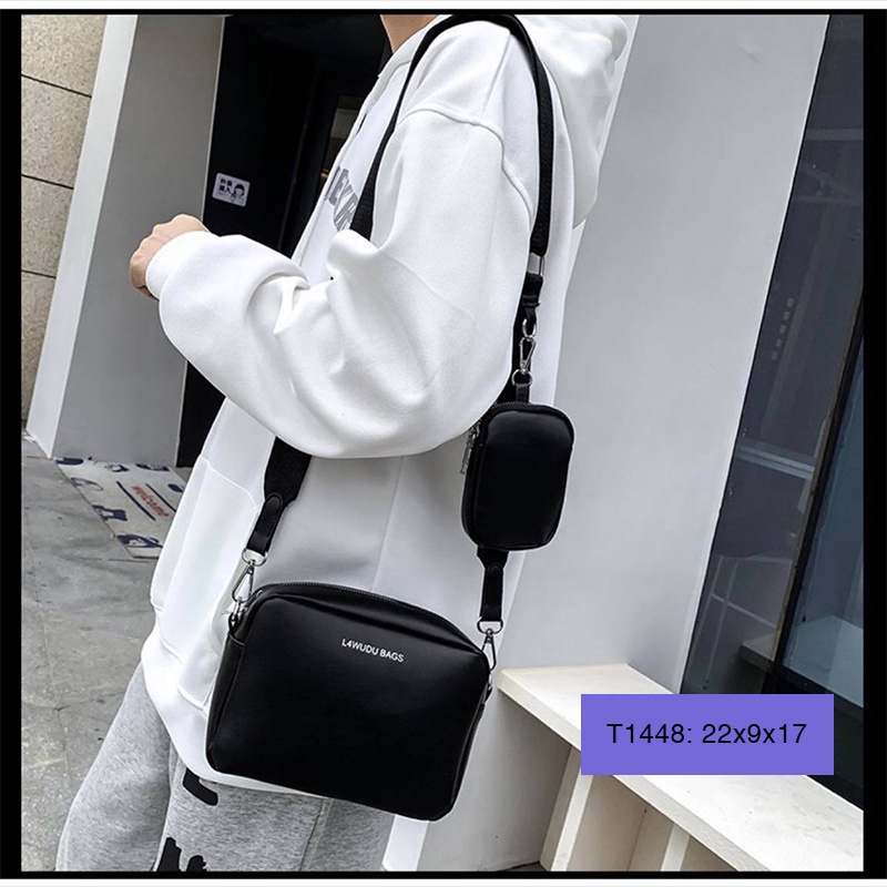 Túi xách tay đeo chéo unisex nam nữ da dáng hộp đi làm đi chơi phong cách hàn quốc T1448