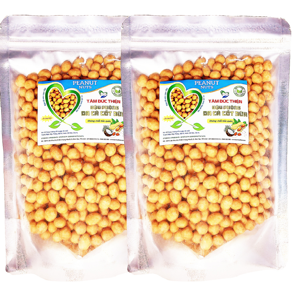 Combo 1KG Đậu Phộng Da Cá Nước Cốt Dừa dòng Công Thức Mới - Tiết Kiệm Lại Ngon Tâm Đức Thiện