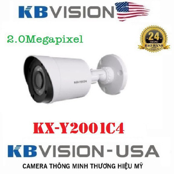 {Giá HỦY DIỆT} Camera KBVISION KX-Y2001C4 2MP THÂN NHỰA DÒNG Y