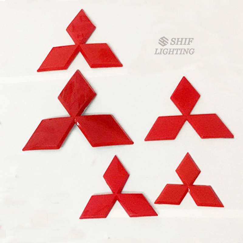 Logo màu đỏ cho xe hơi Mitsubishi