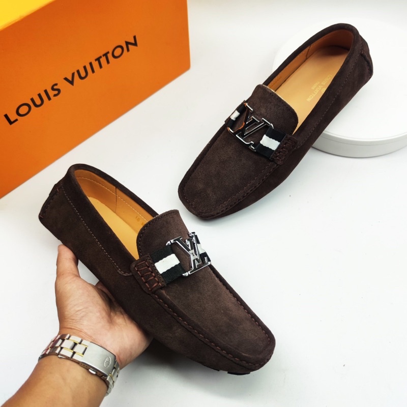Sỉ/lẻ Giày lười nam LV da bò xịn 100% cao cấp Full box