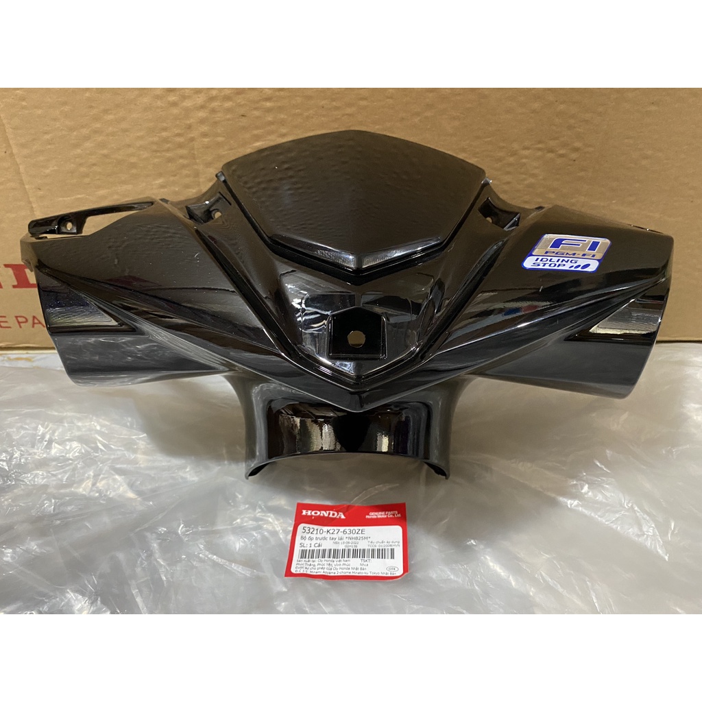 Bộ nắp ốp trước tay lái - bàn thờ HONDA AIR BLADE 125 năm 2012-2014 màu Đen bóng. *NHB25M* 53210K27630ZE