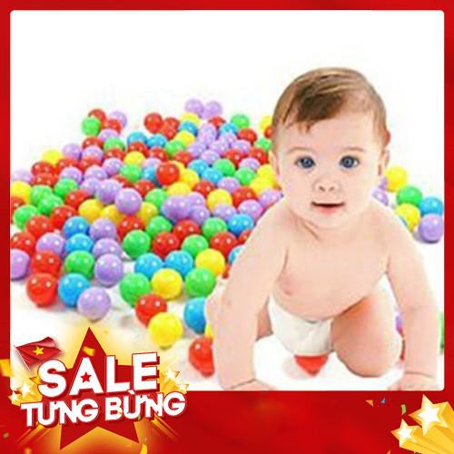 Combo 100 quả Bóng Nhựa Việt Nam Cho Bé  mềm với nhiều màu sắc cho bé yêu của bạn thỏa thích chơi đùa