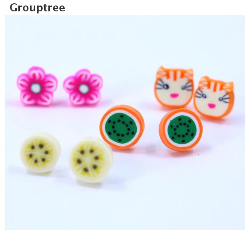 Set 36 Cặp Bông Tai Hình Trái Cây Hoạt Hình Handmade Thời Trang Cho Nữ