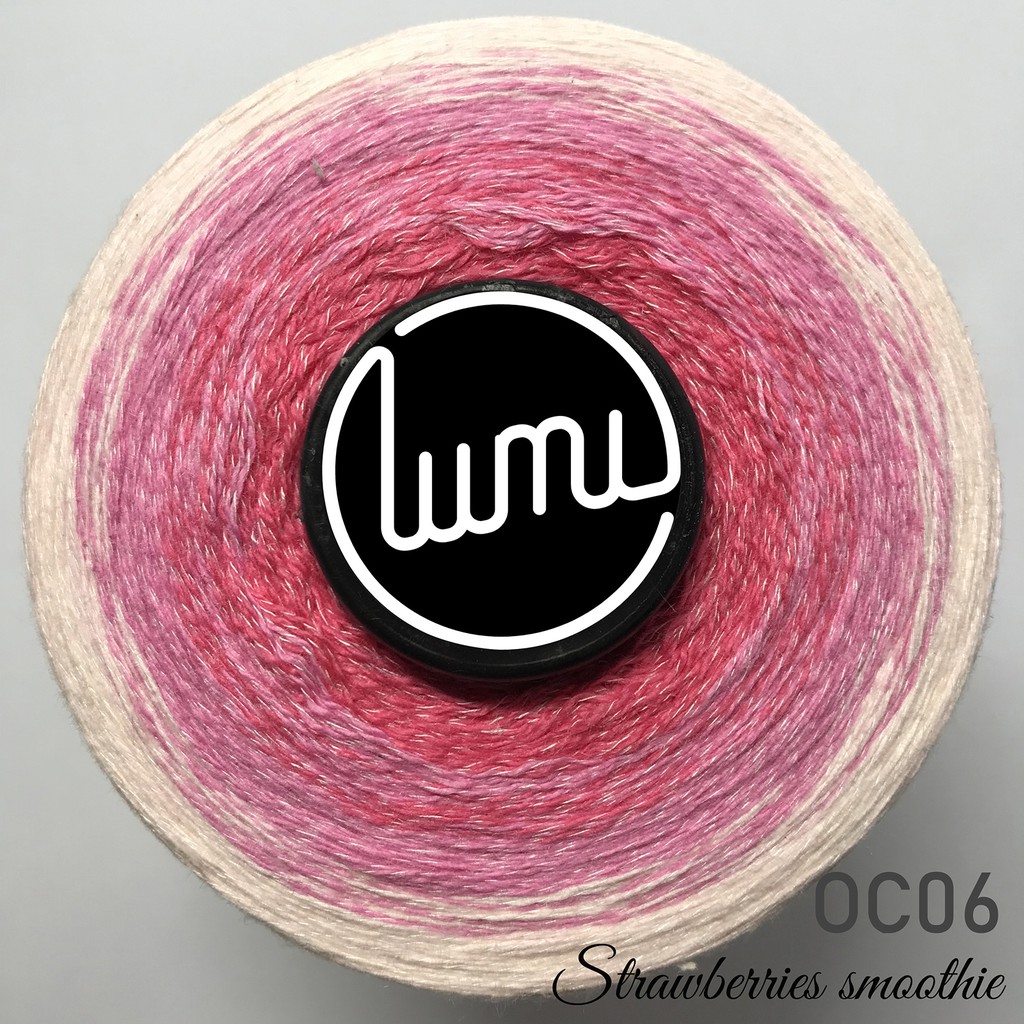 Lumi OC01-OC09 Sợi Cotton 100% Loang Ombre Cầu Vồng Việt Nam Đan Móc Váy Áo Khăn